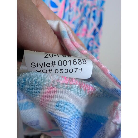 Lilly Pulitzer Loro Swing Dress Skim Blue Reel Nauti Nautical Summer Boho Size S - Picture 5 of 8